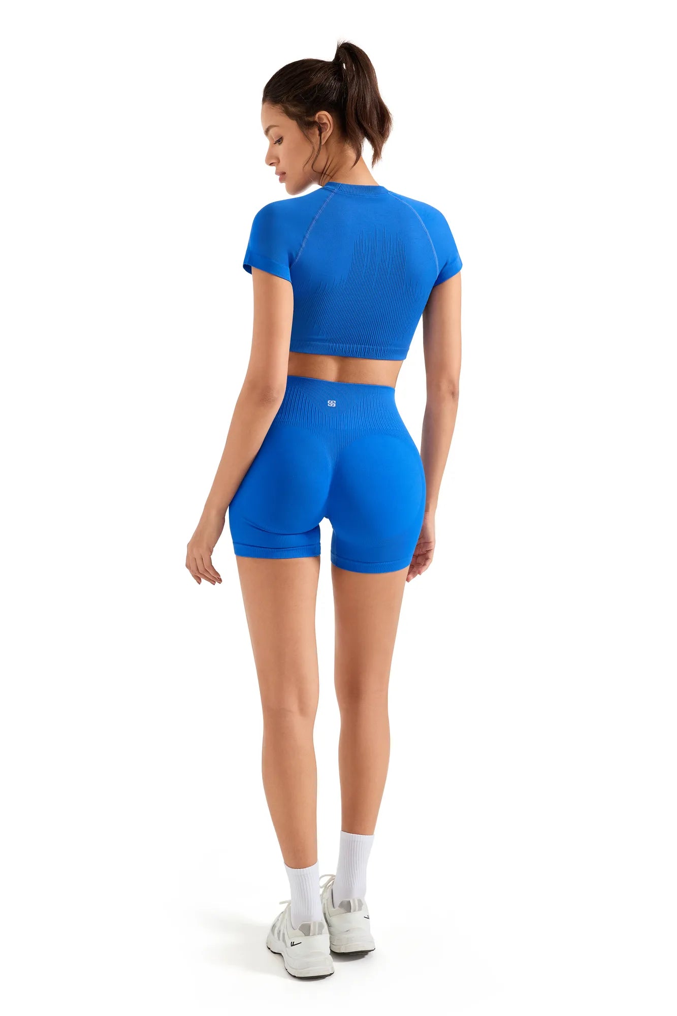 Seamless Crop Top Workout Set-SUUKSESS-SUUKSESS
