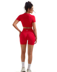 Seamless Crop Top Workout Set-SUUKSESS-SUUKSESS