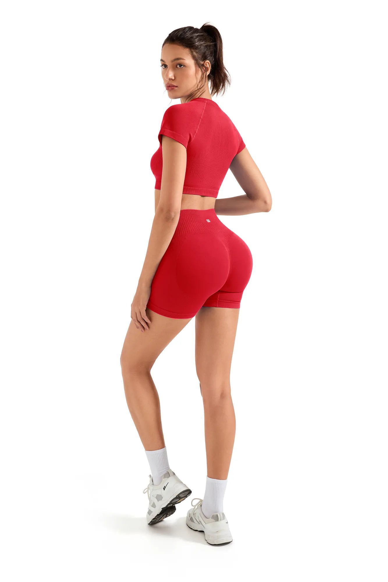 Seamless Crop Top Workout Set-SUUKSESS-SUUKSESS