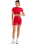 Seamless Crop Top Workout Set-SUUKSESS-SUUKSESS