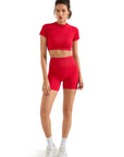 Seamless Crop Top Workout Set-SUUKSESS-SUUKSESS