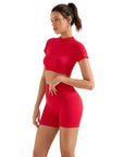 Seamless Crop Top Workout Set-SUUKSESS-SUUKSESS