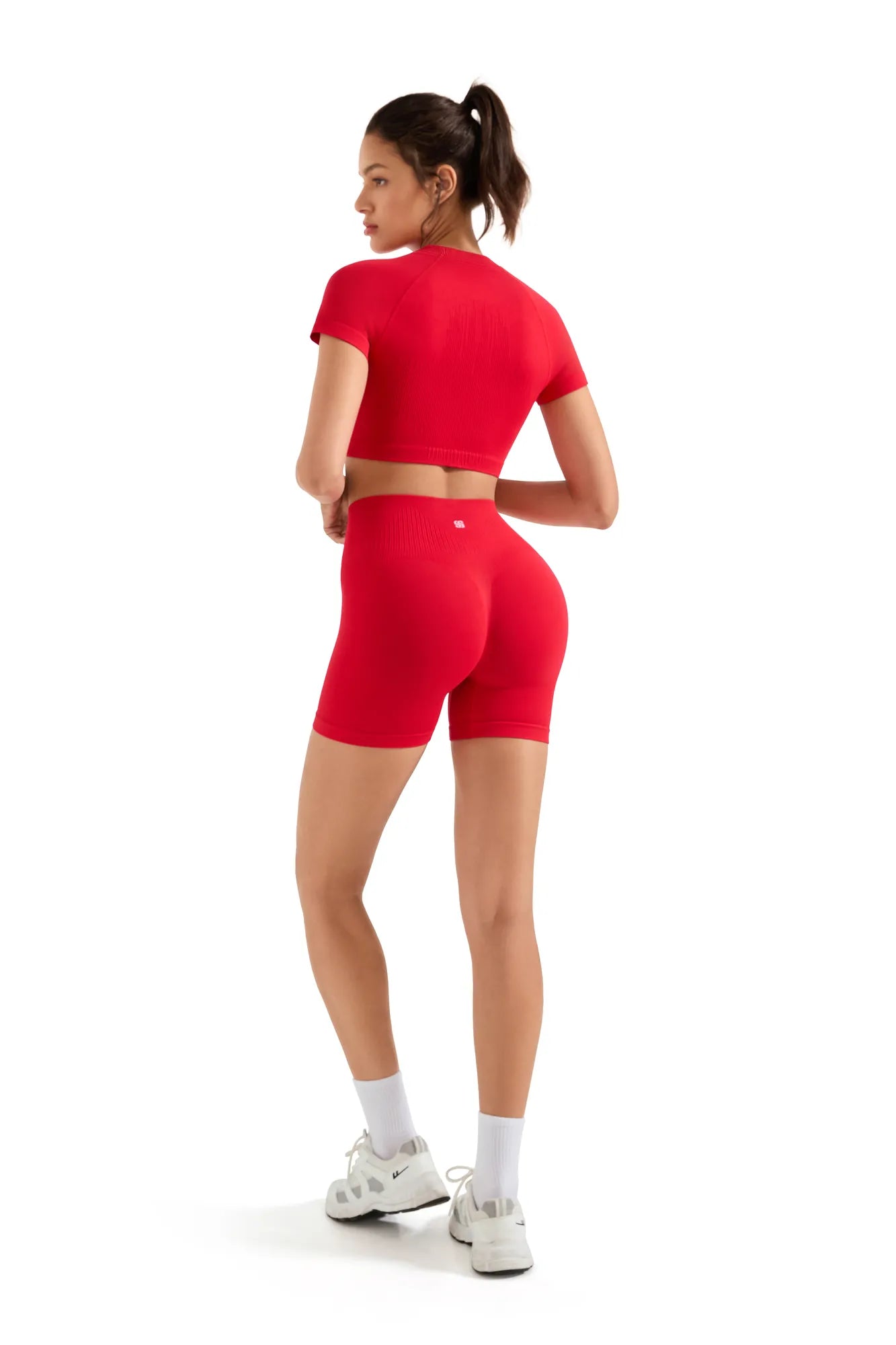 Seamless Crop Top Workout Set-SUUKSESS-SUUKSESS
