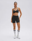 Padded Bra Seamless Halter 2 Piece Workout Sets-SUUKSESS-Black-XS-SUUKSESS