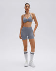 Padded Bra Seamless Halter 2 Piece Workout Sets-SUUKSESS-SUUKSESS