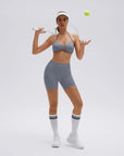 Padded Bra Seamless Halter 2 Piece Workout Sets-SUUKSESS-SUUKSESS