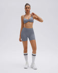 Padded Bra Seamless Halter 2 Piece Workout Sets-SUUKSESS-SUUKSESS