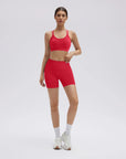 Double Strappy Sports Bra Workout Sets-SUUKSESS-Red-XS-SUUKSESS
