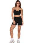 Racerback Sports Bras Workout Set-SUUKSESS-SUUKSESS