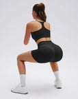 Racerback Sports Bras Workout Set-SUUKSESS-SUUKSESS