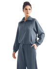 Ensemble de détente en modal avec col demi-zippé