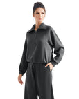 Ensemble de détente en modal avec col demi-zippé