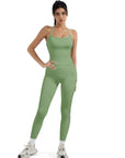 Halter Tank Top Leggings Workout Set-Activewear-SUUKSESS-SUUKSESS