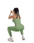Halter Tank Top Leggings Workout Set-Activewear-SUUKSESS-SUUKSESS
