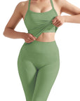 Halter Tank Top Leggings Workout Set-Activewear-SUUKSESS-SUUKSESS