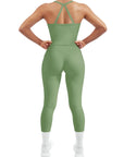 Halter Tank Top Leggings Workout Set-Activewear-SUUKSESS-SUUKSESS