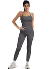 Halter Tank Top Leggings Workout Set-Activewear-SUUKSESS-SUUKSESS
