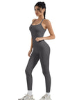 Halter Tank Top Leggings Workout Set-Activewear-SUUKSESS-SUUKSESS