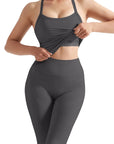 Halter Tank Top Leggings Workout Set-Activewear-SUUKSESS-SUUKSESS