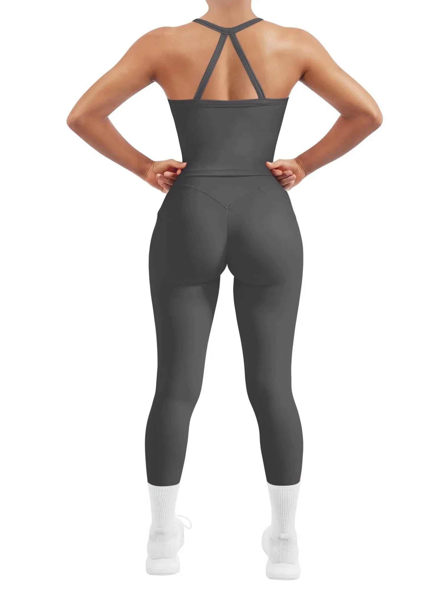 Halter Tank Top Leggings Workout Set-Activewear-SUUKSESS-SUUKSESS