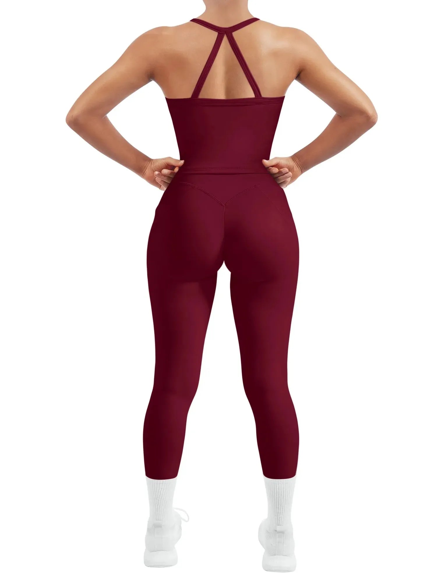 Halter Tank Top Leggings Workout Set-Activewear-SUUKSESS-SUUKSESS