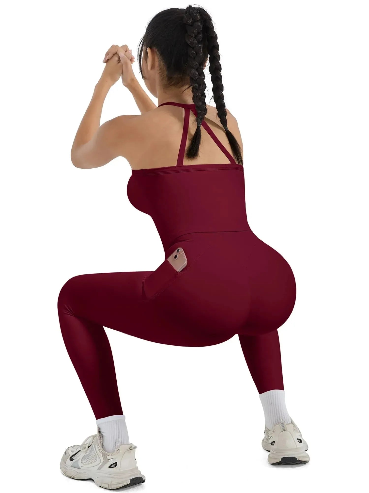 Halter Tank Top Leggings Workout Set-Activewear-SUUKSESS-SUUKSESS