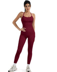 Halter Tank Top Leggings Workout Set-Activewear-SUUKSESS-SUUKSESS