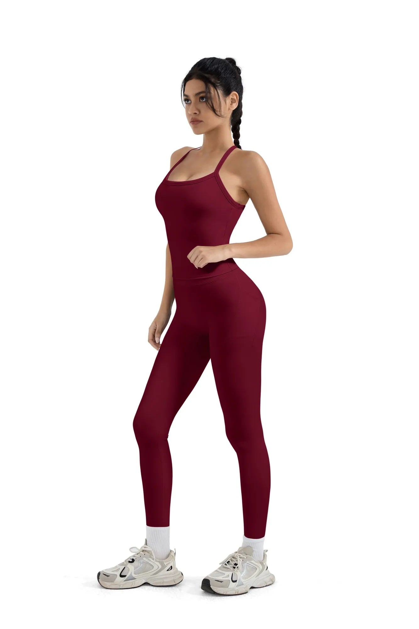 Halter Tank Top Leggings Workout Set-Activewear-SUUKSESS-SUUKSESS