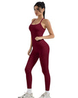 Halter Tank Top Leggings Workout Set-Activewear-SUUKSESS-SUUKSESS