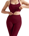 Halter Tank Top Leggings Workout Set-Activewear-SUUKSESS-SUUKSESS