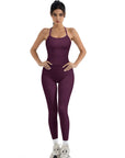 Halter Tank Top Leggings Workout Set-Activewear-SUUKSESS-SUUKSESS