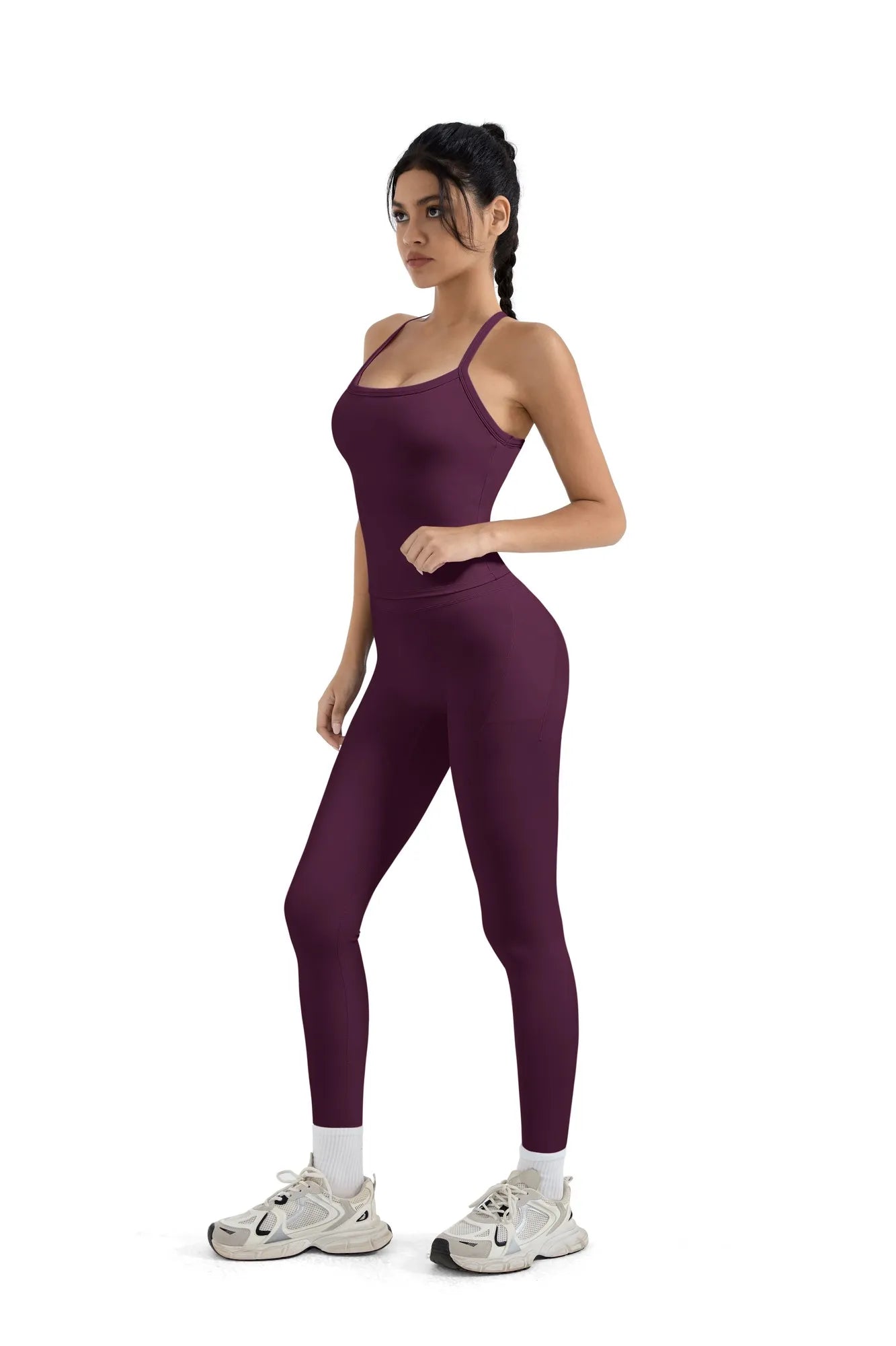 Halter Tank Top Leggings Workout Set-Activewear-SUUKSESS-SUUKSESS