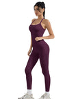 Halter Tank Top Leggings Workout Set-Activewear-SUUKSESS-SUUKSESS