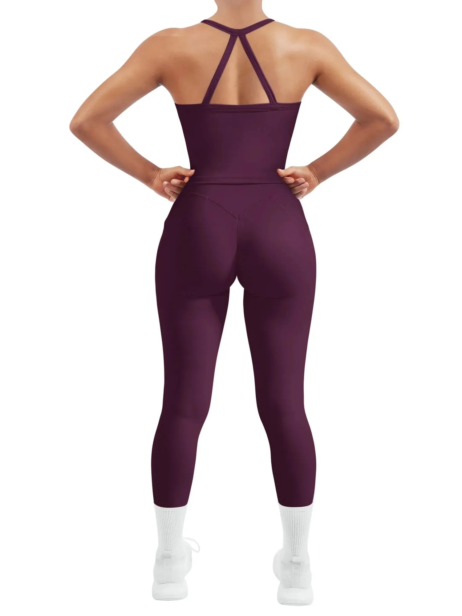 Halter Tank Top Leggings Workout Set-Activewear-SUUKSESS-SUUKSESS