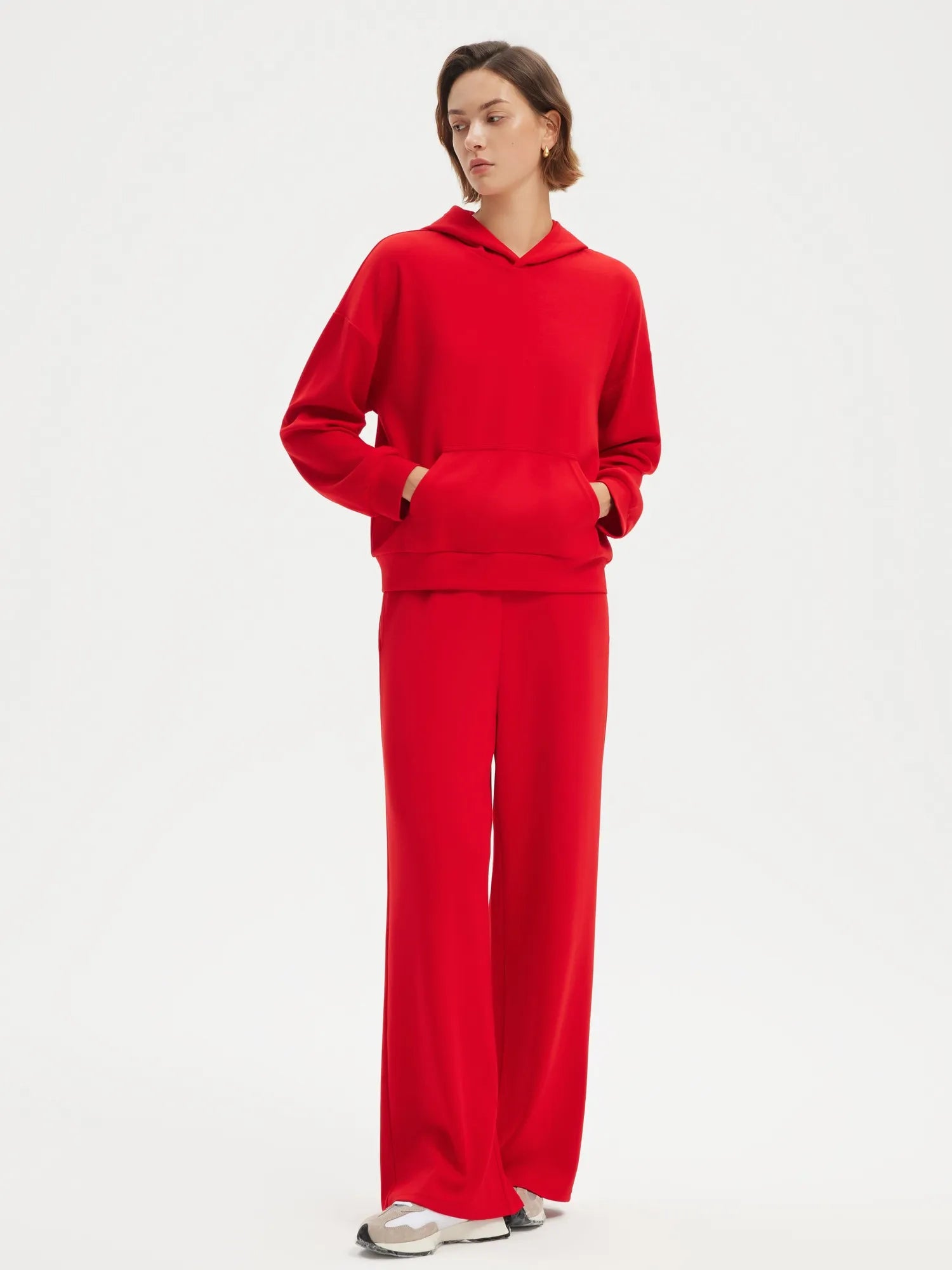 SUUKSESS Women 2 Piece Sets 2025 Oversized Hoodie Sweatshirt Wide Leg Sweatpants-SUUKSESS-SUUKSESS
