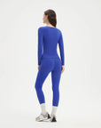 SUUKSESS Women 2 Piece Workout Set Tummy Control Legging Long Sleeve Workout Top-SUUKSESS-SUUKSESS