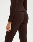 SUUKSESS Women 2 Piece Workout Set Tummy Control Legging Long Sleeve Workout Top-SUUKSESS-SUUKSESS