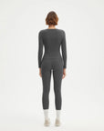 SUUKSESS Women 2 Piece Workout Set Tummy Control Legging Long Sleeve Workout Top-SUUKSESS-SUUKSESS