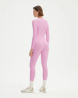 SUUKSESS Women 2 Piece Workout Set Tummy Control Legging Long Sleeve Workout Top-SUUKSESS-SUUKSESS