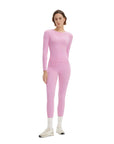 SUUKSESS Women 2 Piece Workout Set Tummy Control Legging Long Sleeve Workout Top-SUUKSESS-SUUKSESS