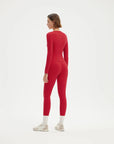 SUUKSESS Women 2 Piece Workout Set Tummy Control Legging Long Sleeve Workout Top-SUUKSESS-SUUKSESS