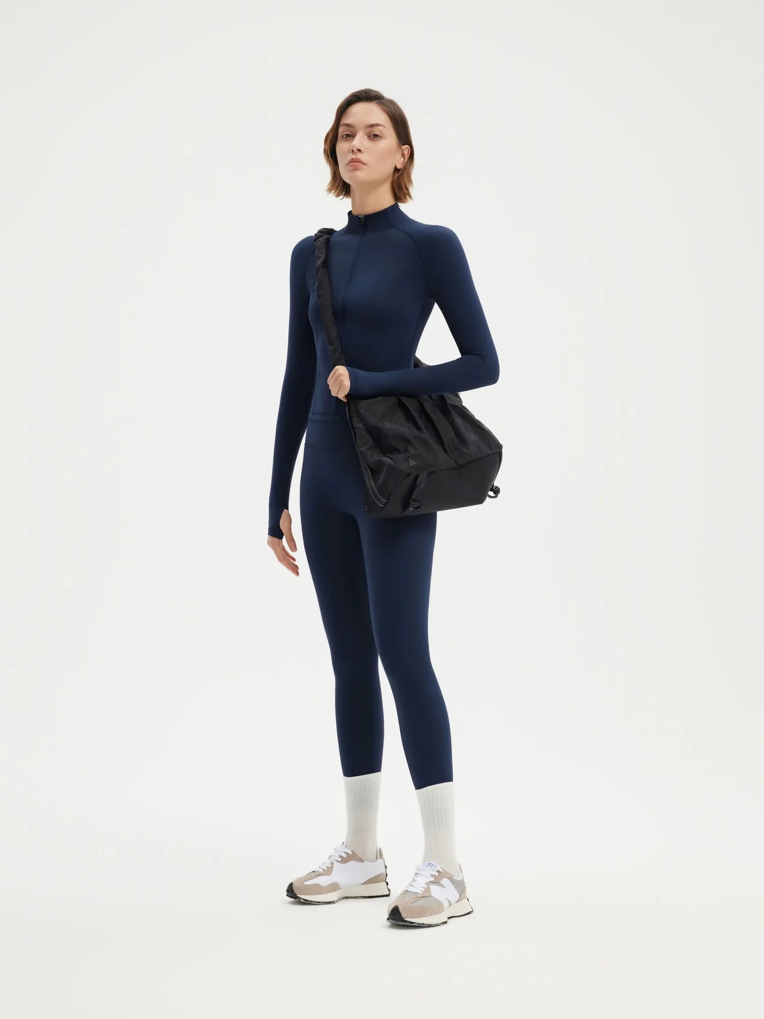 SUUKSESS Women 2 pieces Workout Sets BBL Full Zip Up Jacket High Waist Gym Leggings-SUUKSESS-SUUKSESS