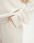 SUUKSESS Women 2 Piece Lounge Matching Set Off Shoulder Sweatshirt Wide Leg Sweatpant-SUUKSESS-SUUKSESS