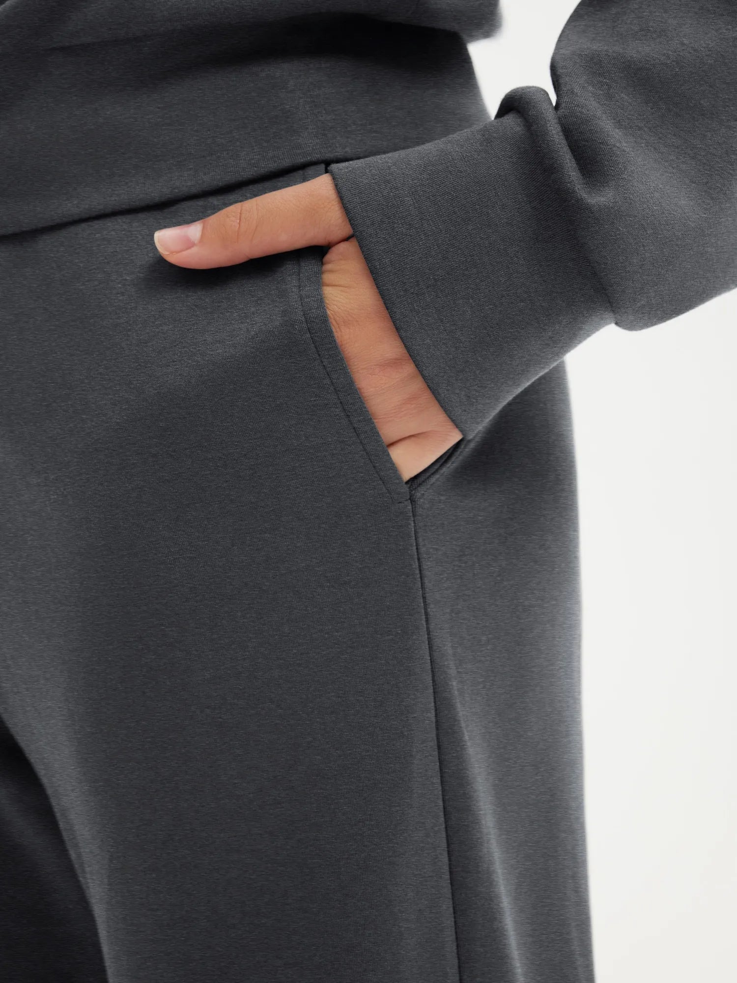 SUUKSESS Women 2 Piece Lounge Matching Set Off Shoulder Sweatshirt Wide Leg Sweatpant-SUUKSESS-SUUKSESS