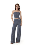 Tube Wide Leg Pants 2 Piece Lounge Set-SUUKSESS-SUUKSESS