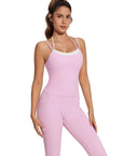 Double Layer Padded Top Leggings Workout Sets-SUUKSESS-SUUKSESS