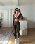 Twist Pilates Long Sleeve Top Workout Set
