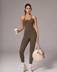 Y Back Top Leggings Workout Sets-SUUKSESS-Brown-XS-SUUKSESS