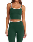 Padded Crop Camis Leggings Workout Set