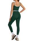 Padded Crop Camis Leggings Workout Set
